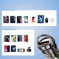 Įkroviklis automobilinis Wozinsky (WCGWCW) (1xUSB 1xUSB-C) 65W juodas