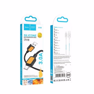 Kabelis USB A į USB C Hoco 3A 1 m X108 juodas