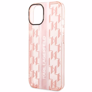 Dėklas telefonui Karl Lagerfeld KLHCP14MHKLSPCP iPhone 14 Plus 6.7\" rožinis / rožinis Mono Vertical Stripe