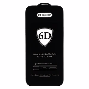 Tel Protect Full Glue 6D grūdintas stiklas, skirtas XIAOMI REDMI 14C, juodas
