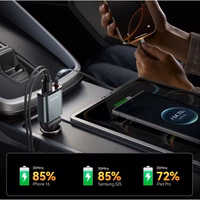 Automobilinis įkroviklis Joyroom "JR-CCL07" juodas 30W (1xPD / 1xQC3.0) + "Lightning" laidas