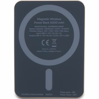 Guess Magnetinė Metalinis Script Logotipas indukcinė išorinė baterija 15W 5000mAh - auksinė