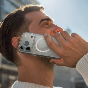 AmazingThing Titan Pro dėklas telefonui iPhone 17 Pro, suderinamas su MagSafe - permatomas