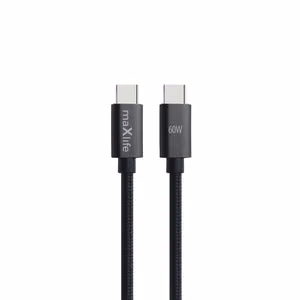 Maxlife MXUC-12 cable USB-C - USB-C 1,0 m 60W black