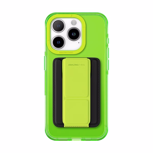 Amazing Thing Titan Pro Neon Mag piniginės dėklas 10FT IP156.7PTWGN Iphone 15 Pro Max žalia su stovu