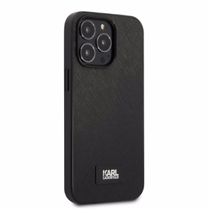 Karl Lagerfeld KLHCP13XSFMP2K Dėklas telefonui iPhone 13 Pro Max 6.7" - juodas (m) Saffiano Plaque