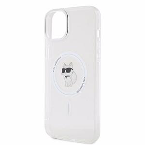 Dėklas telefonui Karl Lagerfeld IML Choupette Magnetinis MagSafe iPhone 15 Plus - permatomas (m)