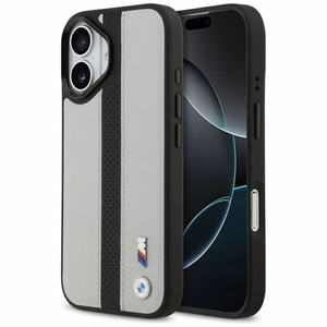 BMW M Perforuoto Dryžio Logotipas Magnetinis Dėklas telefonui iPhone 17 - pilkas