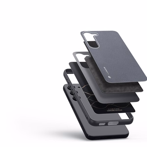 Dux Ducis Fino dėklas Samsung Galaxy S23+ su silikoniniu rėmeliu pilkas