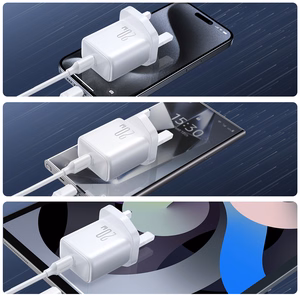 Joyroom JR-TCF20 PD 20W sieninis įkroviklis (JK kištukas) su 1 m USB-C kabeliu - baltas