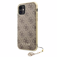 Guess GUHCN61GF4GBR iPhone 11 6.1" / Xr rudas/rudas kietas dėklas 4G Charms Collection