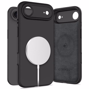 Tech-Protect Silicone magnetinis dėklas telefonui iPhone 17 Air - juodas