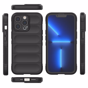 Чехол Magic Shield для iPhone 13 Pro гибкий бронированный тёмно-синий