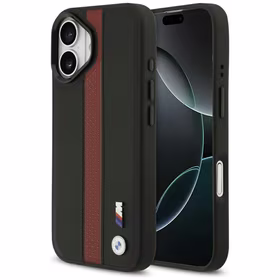BMW M Perforated Stripe Logo Magnetinis dėklas iPhone 17 - raudonas