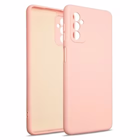 Beline silikoninis dėklas Samsung M52 rožinis auksinis