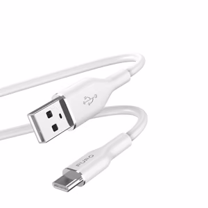 Puro Soft USB-A–USB-C laidas, 1.5 m, baltas