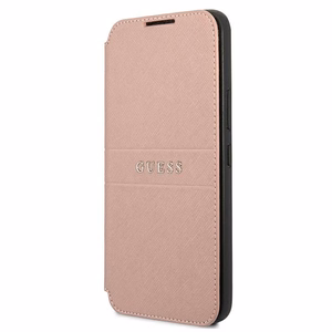 Dėklas telefonui Guess GUBKS22MPSASBPI S22+ S906 rožinis Saffiano Stripes
