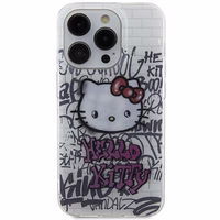 Hello Kitty IML Kitty On Bricks Graffiti dėklas telefonui iPhone 15 Pro - balta