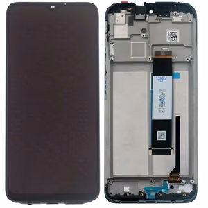 LCD ekranas Xiaomi Redmi 9T/Redmi Note 9 4G 2021/Poco M3 su jutikliniu ekranu su rėmeliu juodas ORG
