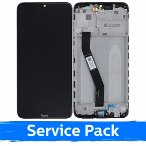 Ekranas skirtas Xiaomi Redmi 8 (Redmi 8A) su rėmeliu / Black / (Service Pack)