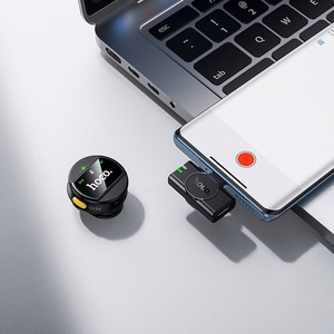 Belaidis mikrofonas USB C Hoco L21 juodas