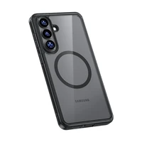 "Benks" magnetinis kristalų TPU rėmelis (0048), skirtas "Samsung Galaxy S26", juodos spalvos