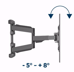 Gembird WM-75ST-01 televizoriaus laikiklis 190,5 cm (75") Juoda