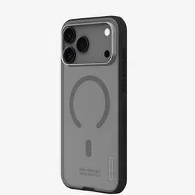 Nillkin Super Frosted Shield Pro Magnetinis dėklas telefonui suderinamas su MagSafe iPhone 17 Pro Max - permatomas juodas