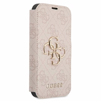 Guess GUBKP13X4GMGPI iPhone 13 Pro Max 6.7" dėklas rožinis 4G Big Metal Logo