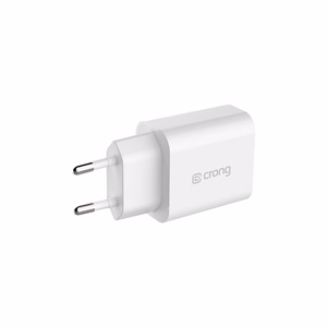 Crong USB-C Travel Charger 20 W PD sieninis įkroviklis, baltas