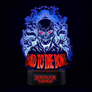 Stranger Things Bad To The Bone LED naktinė lempa, 16 × 24 cm