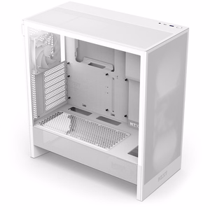Kompiuterio korpusas NZXT H5 Flow baltas Mid Tower ATX skaidrus skydelis