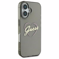 Guess IML Heart dėklas telefonui iPhone 16 Plus - juodas