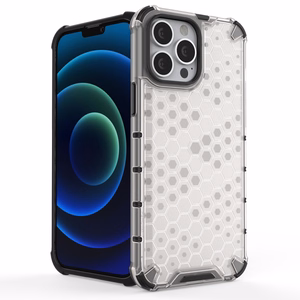 Honeycomb Case броневой чехол с TPU бампером для iPhone 13 Pro Max прозрачный