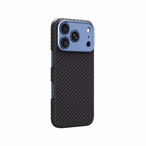 AmazingThing Titan Max Lens dėklas, skirtas iPhone 18 Pro Max, iš aramido pluošto, su kameros apsauga, suderinamas su MagSafe – spalva: mėlyna