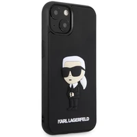 KARL LAGERFELD KLHCP14S3DRKINK IPHONE 14/15/13 6.1 "JUODAS / JUODAS HARDCASE RUBBER IKONIK 3D