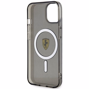 Ferrari FEHMP14SURKK iPhone 14 6.1" juodas kietas dėklas telefonui pusiau permatomas magnetinis (MagSafe)