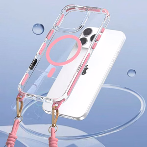 Tel Protect Strap Dėklas telefonui iPhone 15 Pro rožinis