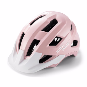 Rockbros LK-67 jaunimo dviratininko šalmas su nuimamu skydeliu, 54–58 cm – rožinis