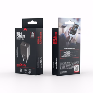 Maxlife MXTC-11 įkroviklis 1x USB-A 3A juodas