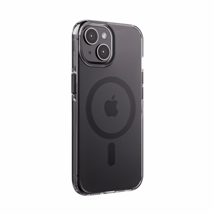 Crong Clear MAG Pro MagSafe dėklas, skirtas iPhone 15, juodas