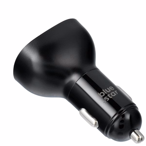 BLUE STAR automobilinis įkroviklis 3A 63W Type C + USB A PD QC3.0 AFC PPS SFC2.0 juodas