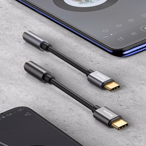 Audio adapteris Baseus L54 Type-C to 3.5mm pilkas CATL54-0G