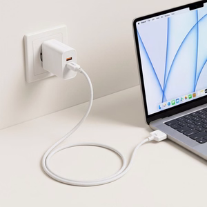 Tech-Protect MMC01 Ultraboost USB-C / MagSafe 3 140W 300cm laidas, skirtas MacBook, baltas