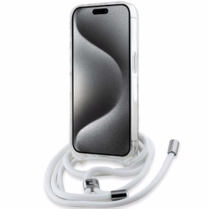 Karl Lagerfeld Crossbody IML Karl Head Magnetinis dėklas telefonui iPhone 15 Pro – permatomas