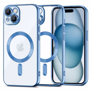 Tech-Protect MagShine Line Magnetinis dėklas telefonui iPhone 15 - mėlynas