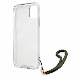 Guess GUHCN61KSARKA iPhone 11 6.1" / Xr žalias/chaki kietas dėklas Camo kolekcija