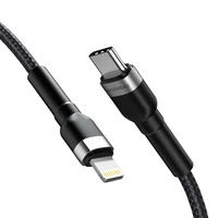 Wozinsky WNBCL1 Lightning / USB-C PD 30W kabelis 1m - juodas