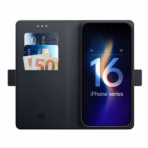 3mk piniginis dėklas telefonui iPhone 16 Plus - juodas