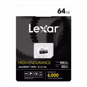 „Lexar“ didelio patvarumo „microSDHC“/„microSDXC“ 64 GB atminties kortelė